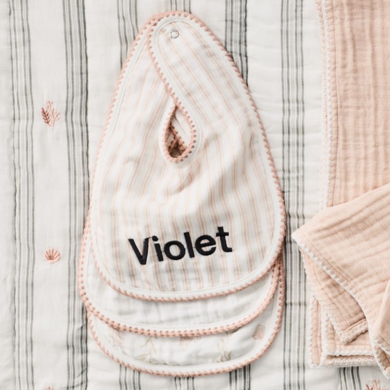 Frankie Pink Baby Bib Set by Jake Arnold - Image 1