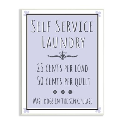 Self Service Laundry Sign Soft Lavender Charm - Image 0