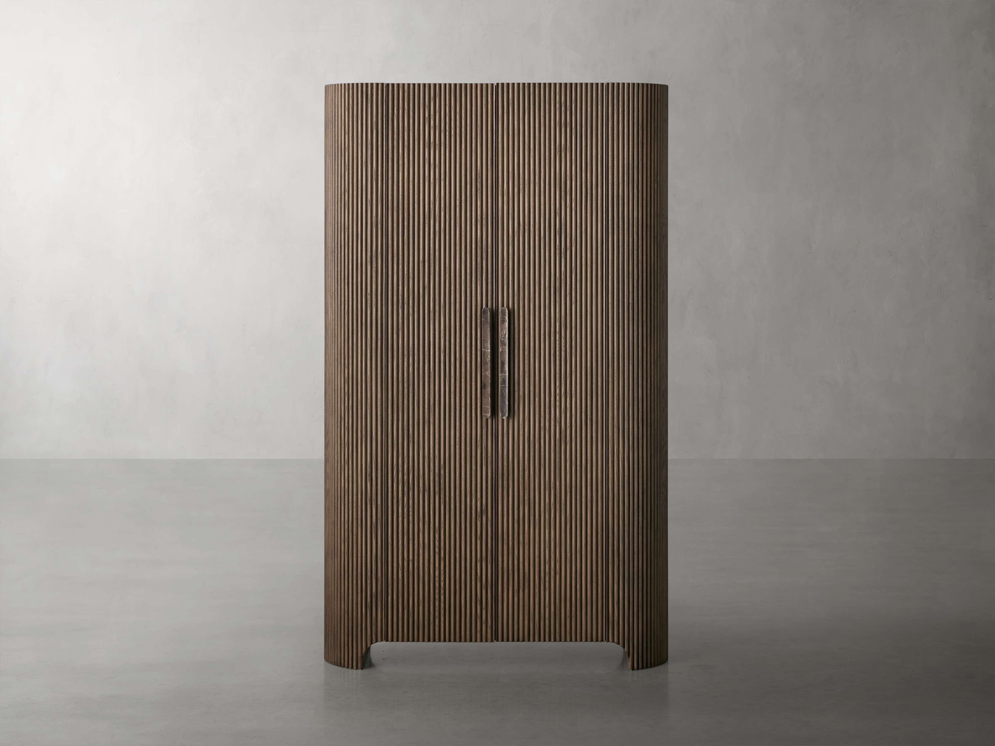 Astor Cabinet in Stone Brown  Chestnut - Image 0