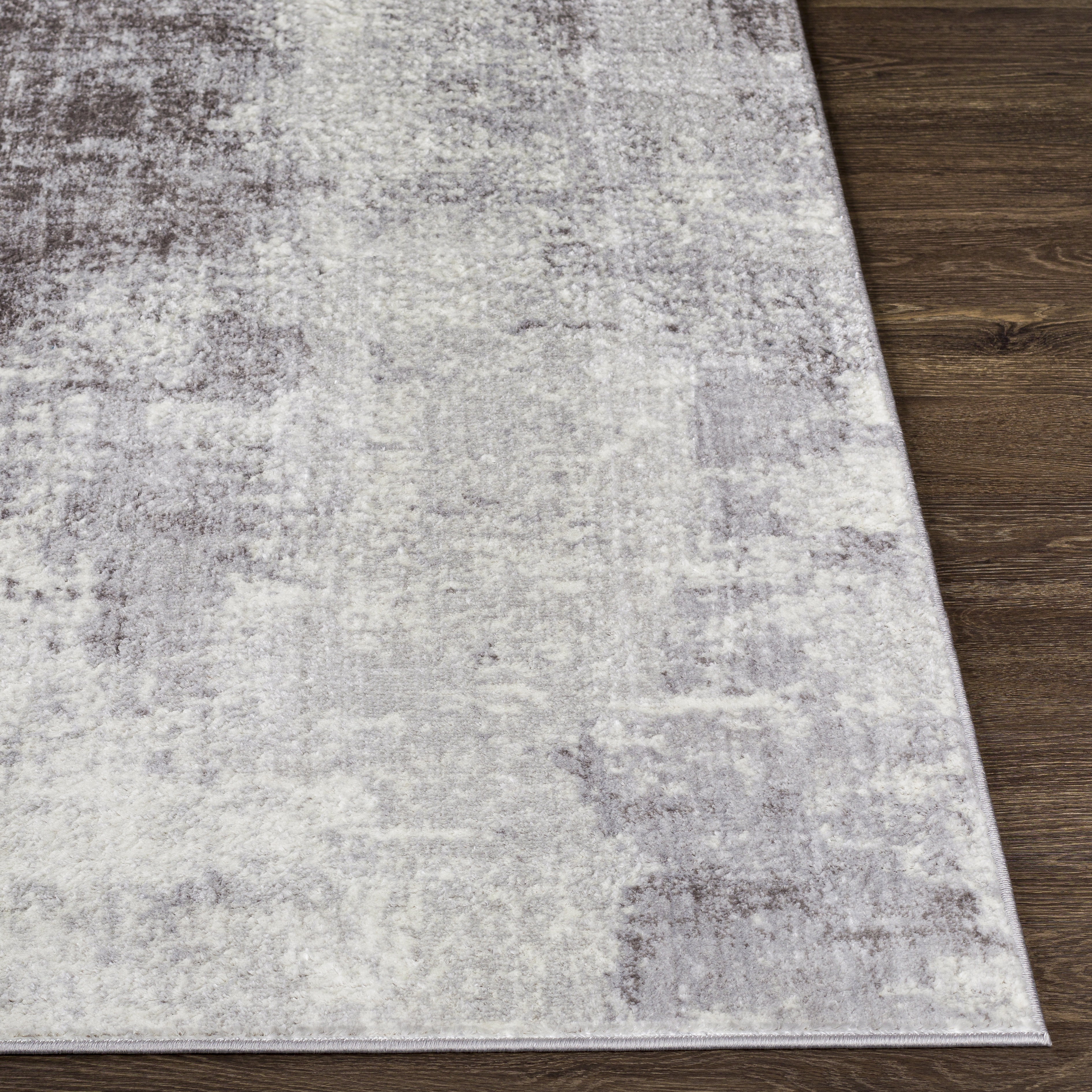 Wanderlust Gray Indoor 6'7" x 9' Machine Woven Rug - Image 2