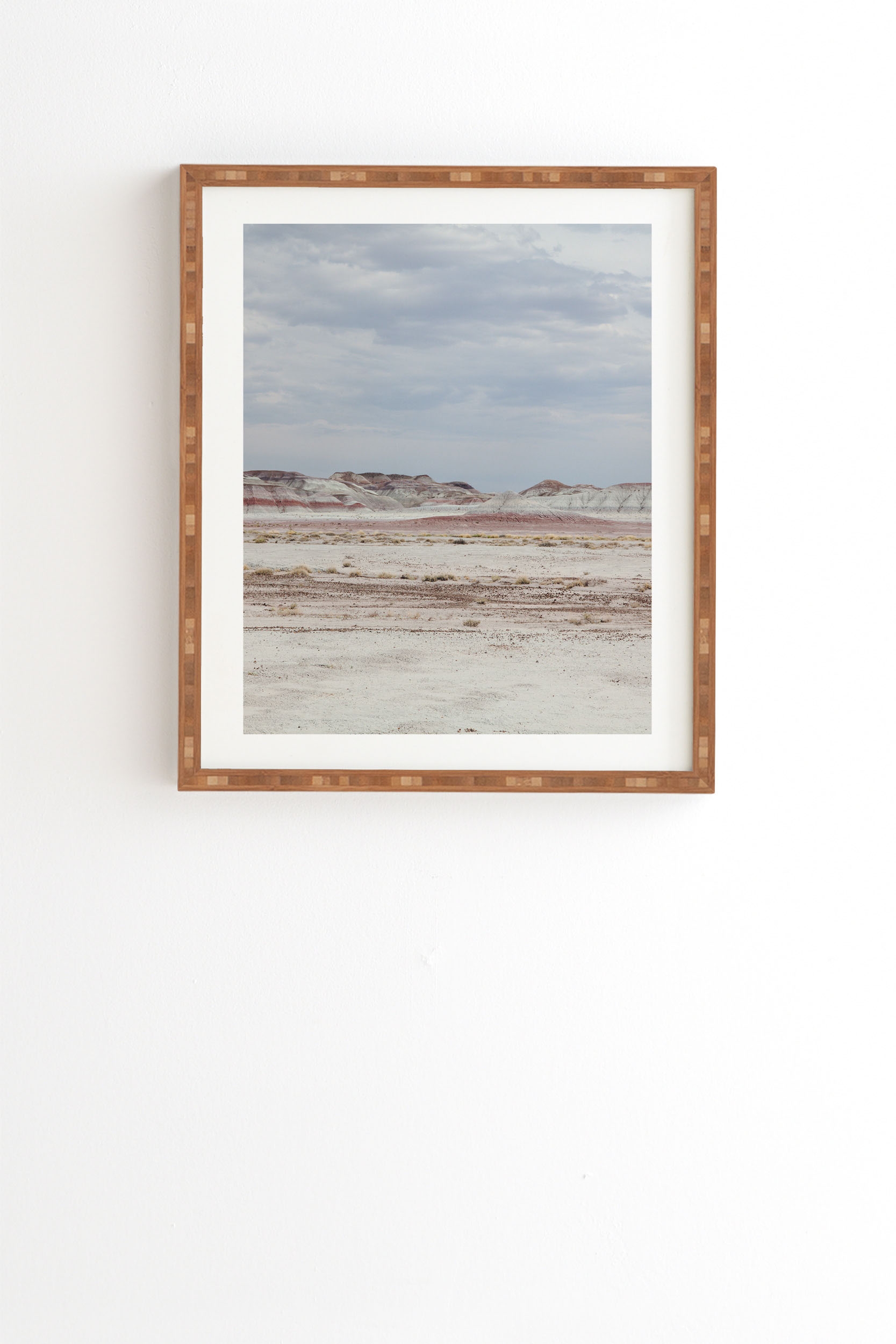 Painted Desert by Catherine McDonald - Framed Wall Art Bamboo 20" x 20" - Image 0