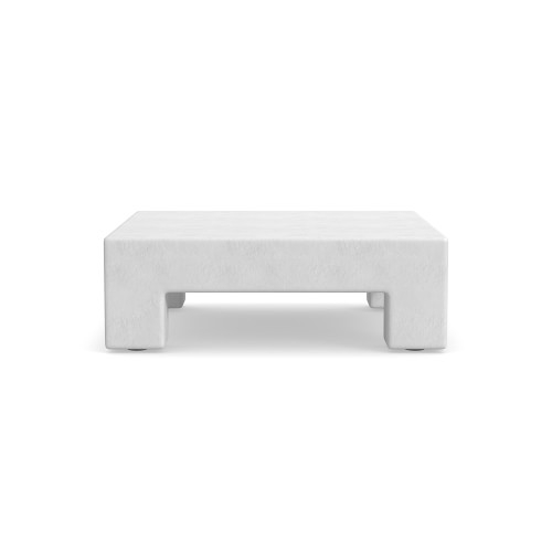 Matte White Square Coffee Table, 48, Wood, Matte White, Gesso White - Image 1