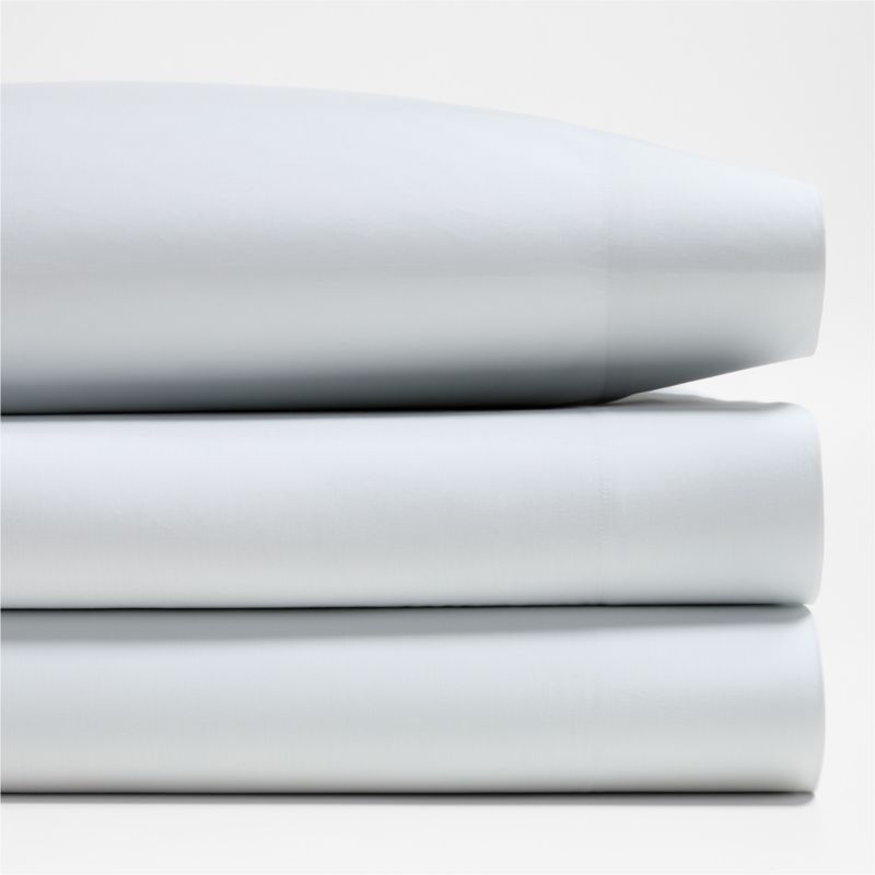 Everyday Snuggle Brushed Cotton Percale Soft Blue Kids Queen Sheet Set - Image 2