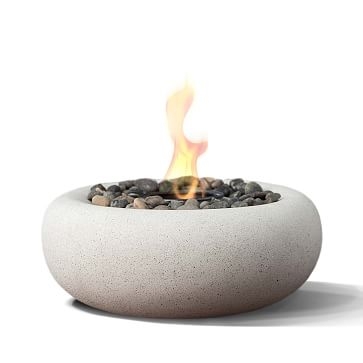 Terraflame Zen Firebowl, 11in, Antique White - Image 1