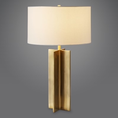 Frederick Metal X Table Lamp, Brass - Image 1