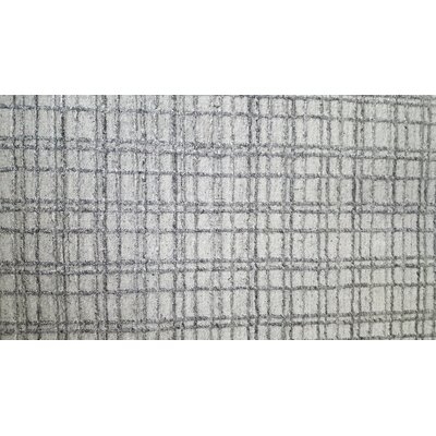 Cristian Plaid Hand Hooked Wool Gray/Beige Area Rug - Image 0