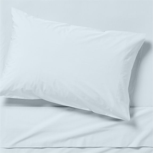Cozy Cloud Sky Blue Organic Cotton Kids Twin Sheet Set - Image 0