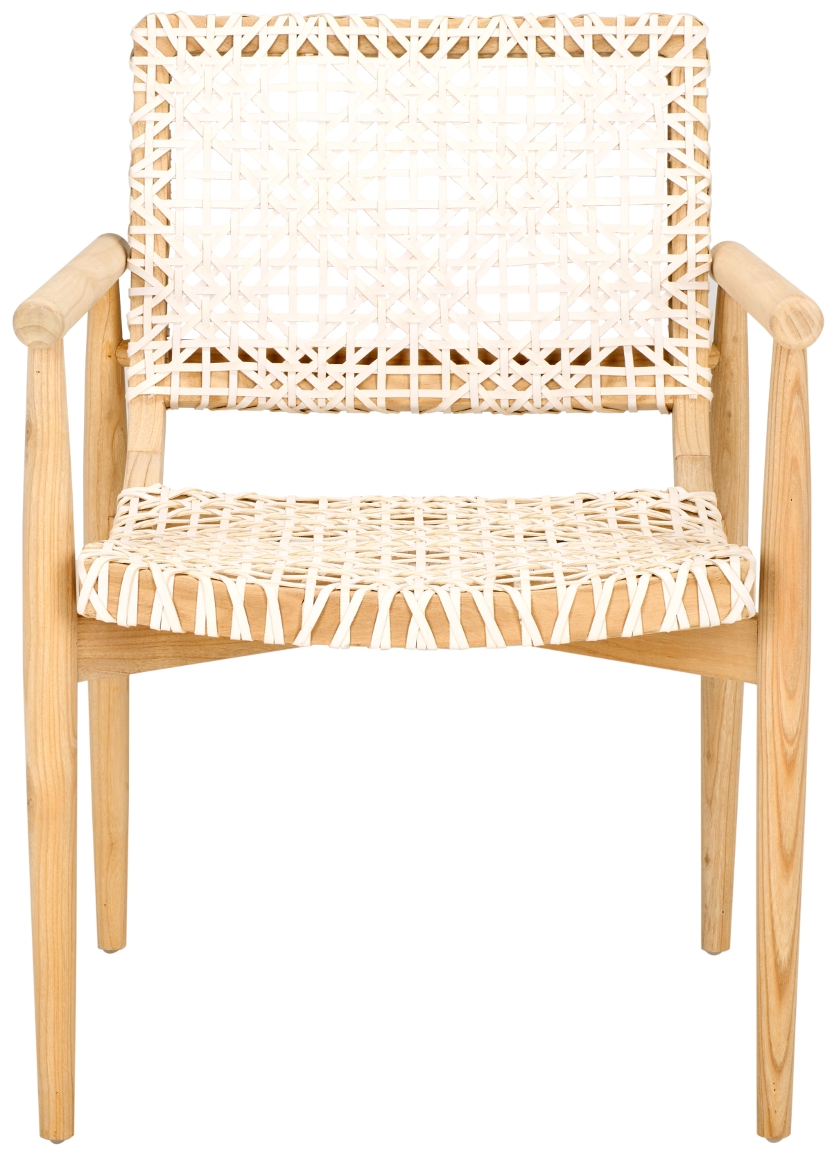 Sianna Accent Chair - White / Natural - Safavieh - Image 0