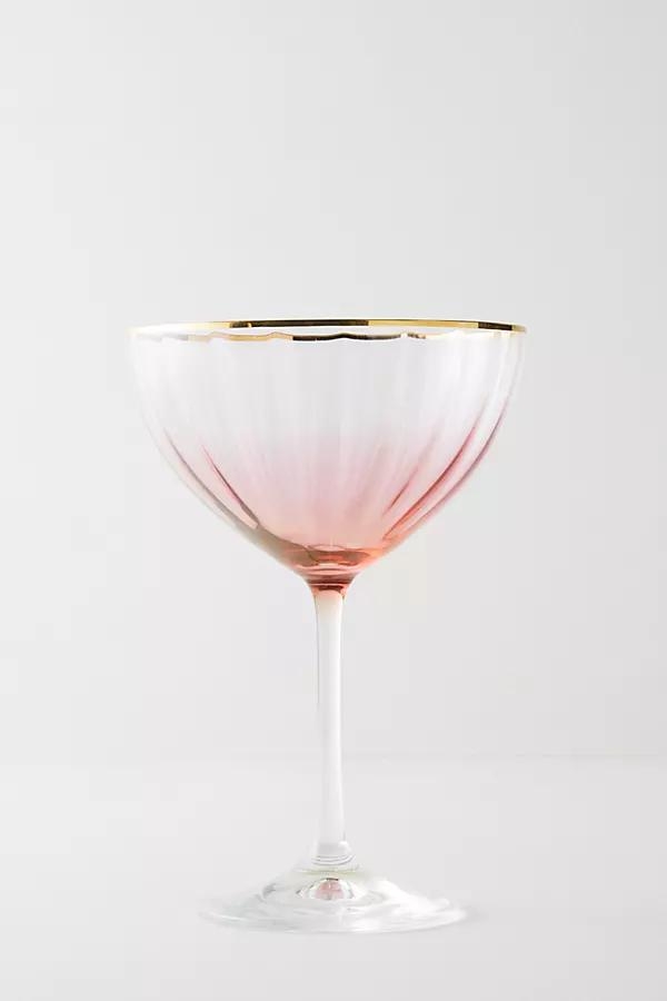 Waterfall Coupe Glasses, Set of 4 - Image 0