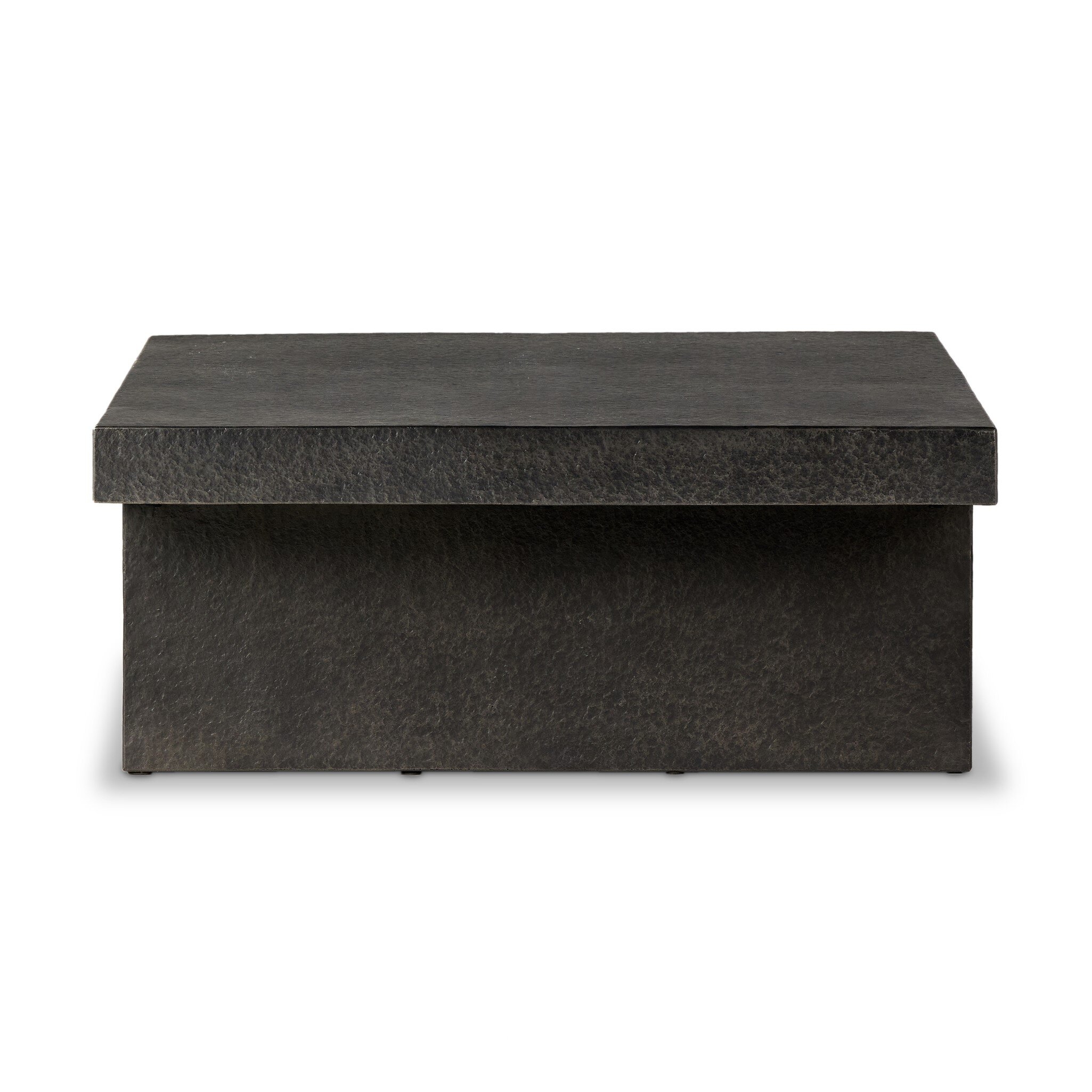 Huesca Outdoor Coffee Table - Distressed Graphite Concrete - Image 3