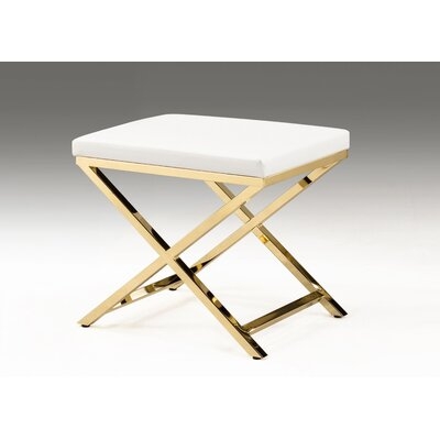 White Chair With Gold Base - Image 0