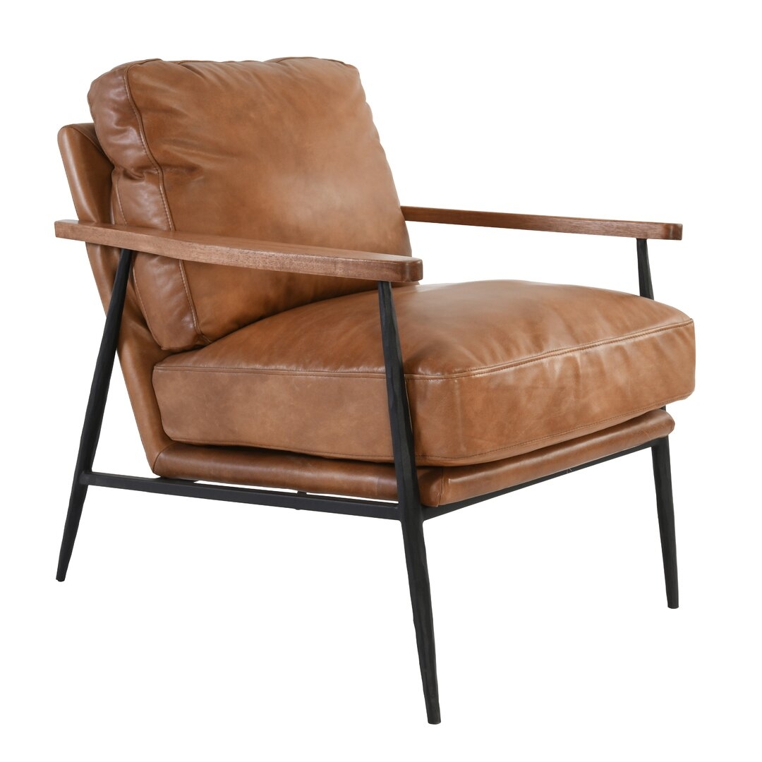Classic Home Arnold Leather Club Chair - Image 0