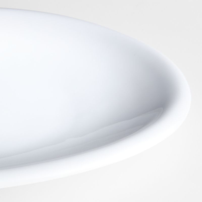 Caesna White Oval Stoneware Platter - Image 2