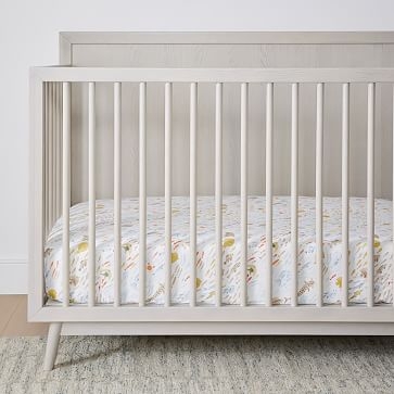 Life Aquatic Crib Sheet, Soft Blue Multi, WE Kids - Image 2