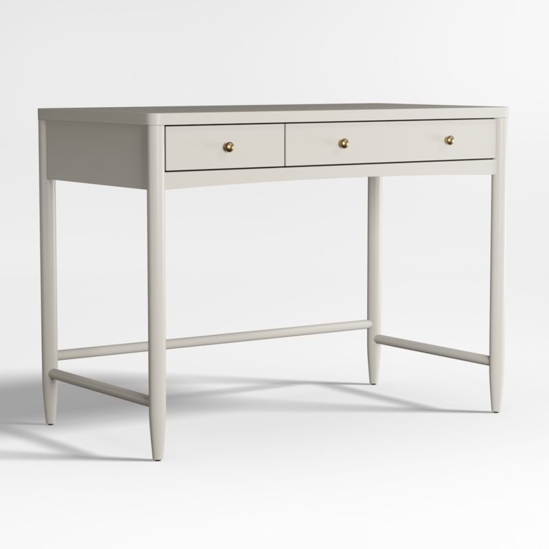 Hampshire Cozy Grey Wood 2-Drawer Kids Desk - Image 5