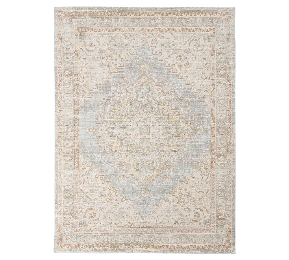 Reef Performance Synthetic Rug, 7'10" x 10'6", Gray/Ivory - Image 0