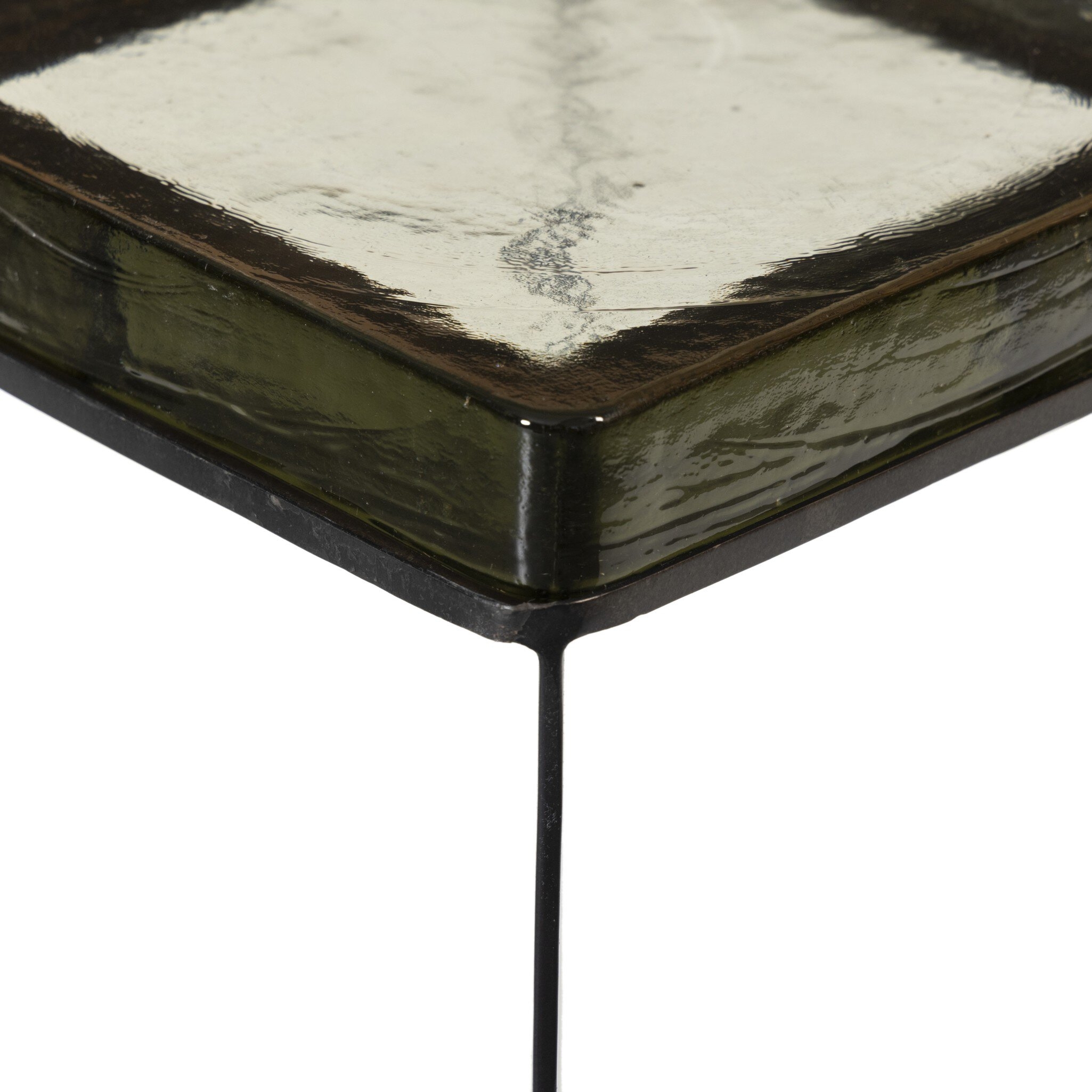 Lennie Cast Glass End Table - Clear Cast Glass - Image 3