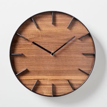 Wood-Faced Wall Clock, Natural - Image 2