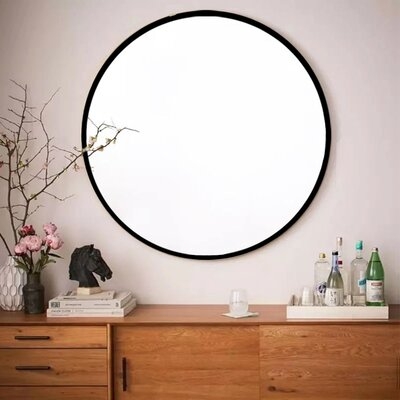 Wall Mirror Round Black Farmhouse Circular Mirror For Wall Decor (black) - Image 0