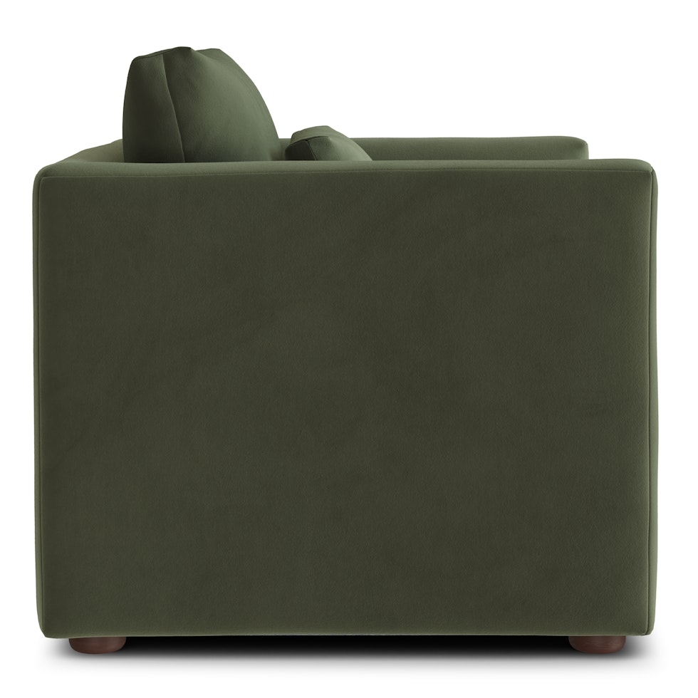Marina 38" Velvet Lounge Chair - Hale Fir Green - Image 2