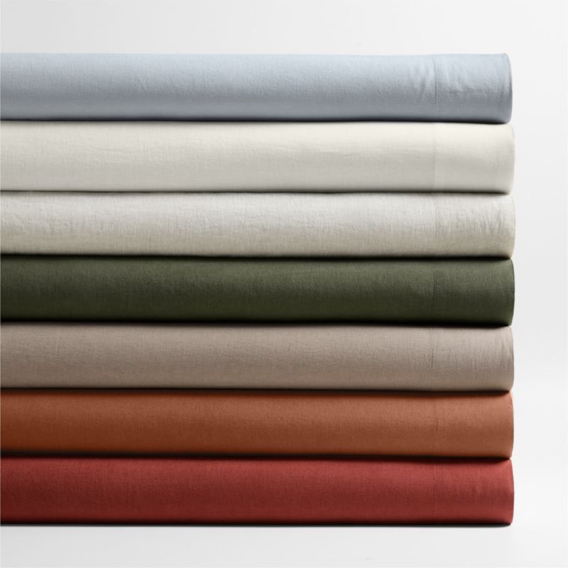 Aire Natural EUROPEAN FLAX ™-Certfied Linen Clay Taupe Full Bed Sheet Set - Image 7