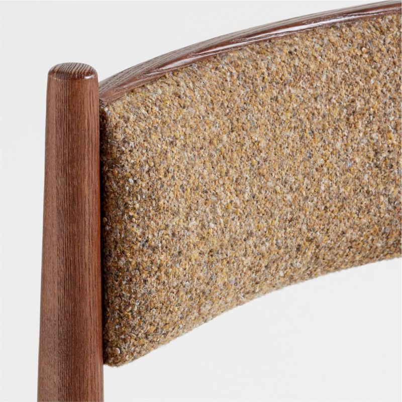 Petrie Barley Ash Mustard Upholstered Dining Chair with Performance Fabric - Image 4