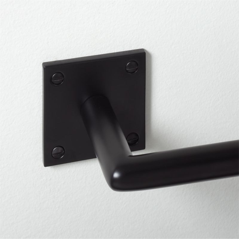 Slotted Screw Matte Black Wall Mount Toilet Paper Holder - Image 2