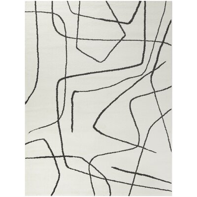 Elkhorn Abstract Charcoal/White Area Rug - Image 0