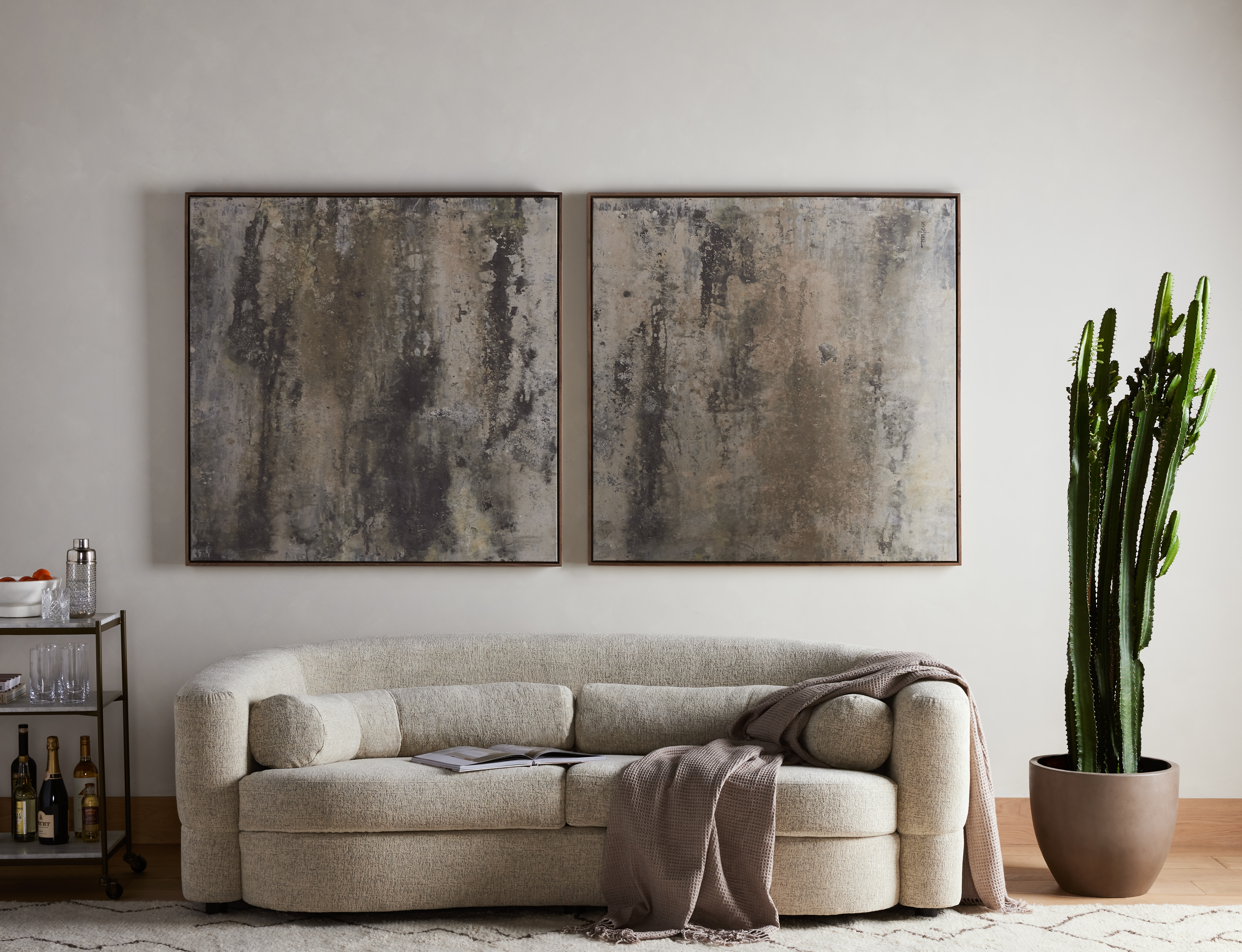 Penumbra Diptych by Matera - Rustic Walnut Floater - Image 7
