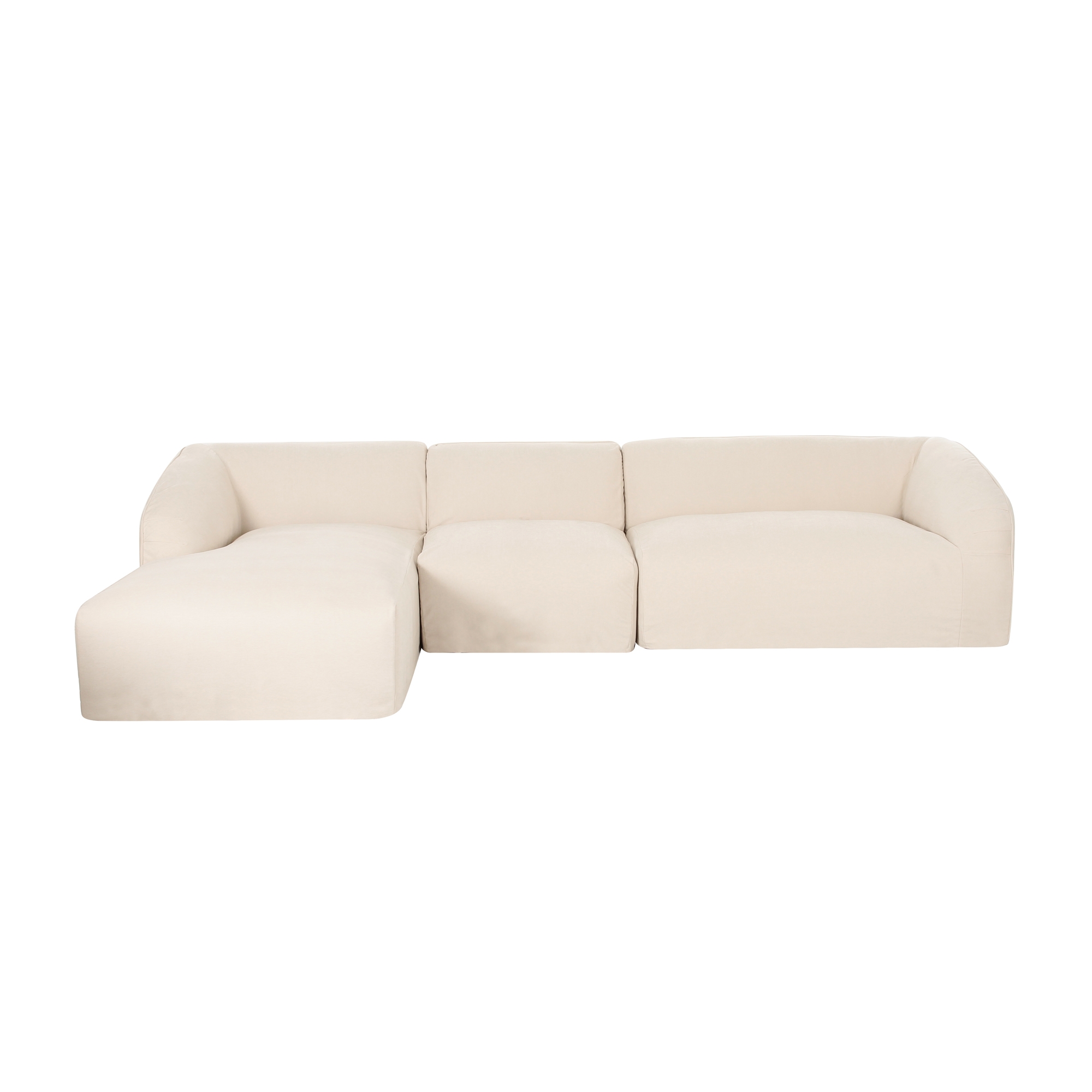 Isla Lounge 3 Piece Modular Sectional Left Beige - Image 0