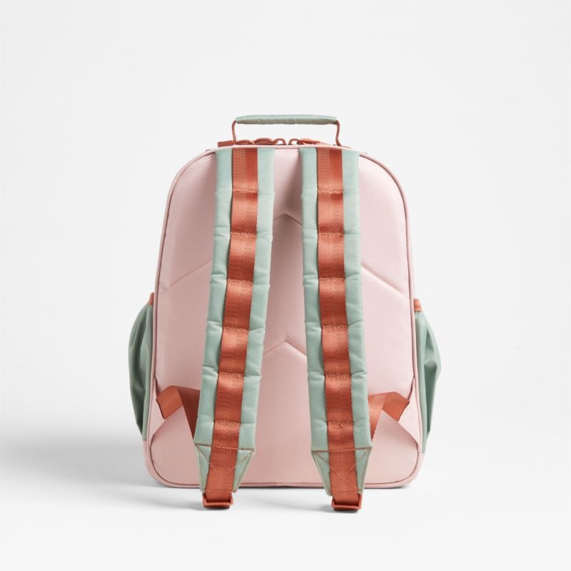 Dreamer Colorblock Pink and Mint Green Medium Kids Backpack with Side Pockets - Image 5