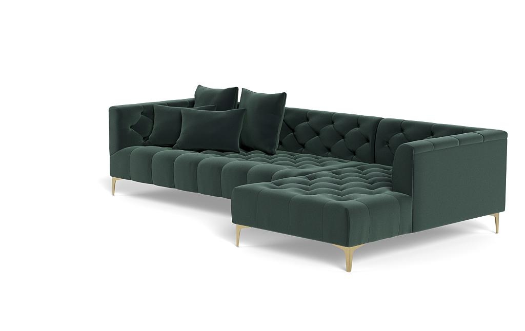 Ms. Chesterfield Sectional Sofa with Right Chaise by Apartment Therapy - Image 2