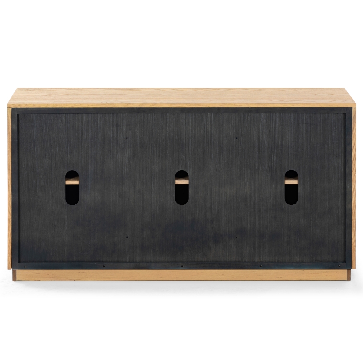 Shelbie 3 Door Reeded Sideboard - Oak/Black - Image 8