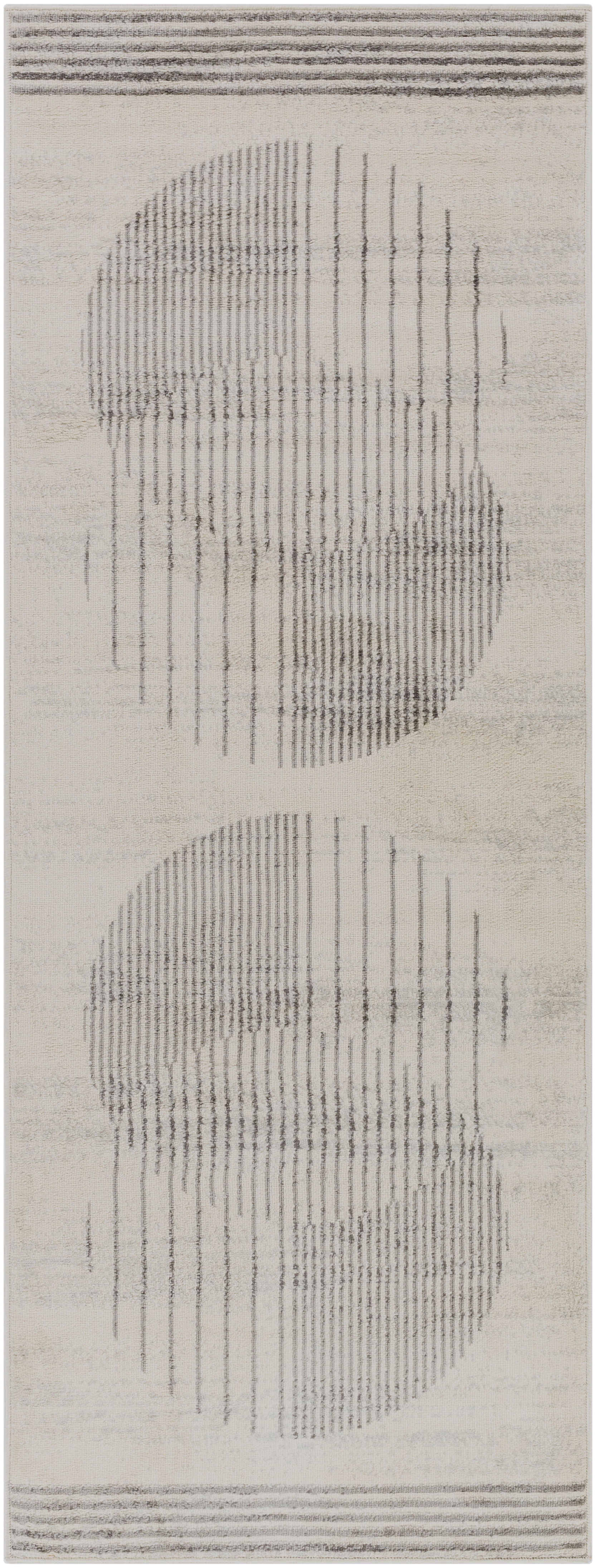 Floransa Beige Indoor 2'7" x 10' Machine Woven Rug - Image 0