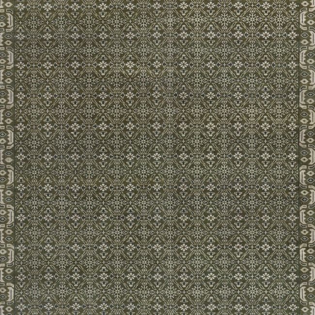 Bordeaux Wool Traditional Hand-Knotted Green Area Rug 8'x10' - Image 0