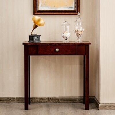 Ebern Designs Console Table With Drawer Entryway Hallway Accent Wooden Table Espresso - Image 0