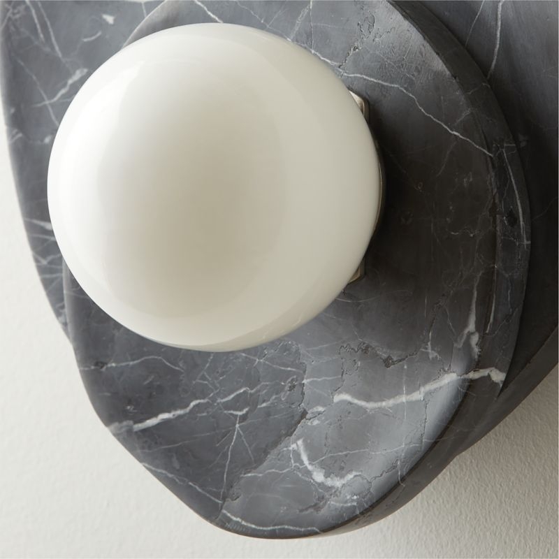 Astr Black Marble Wall Sconce Set of 2 - Image 4
