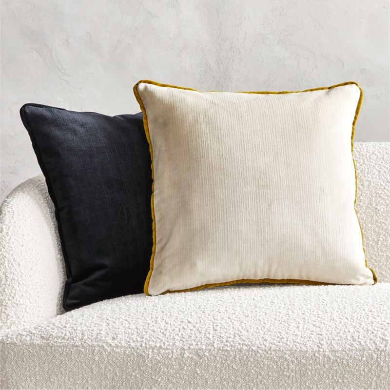 20" Gleam Ivory Pillow with Feather-Down Insert - Image 1