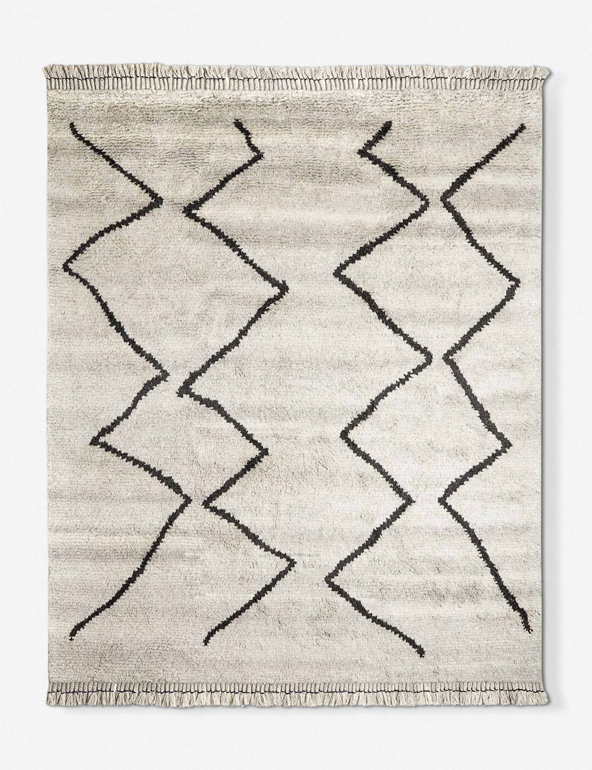 Leila Hand-Knotted Wool-Blend Moroccan Shag Rug - Image 0