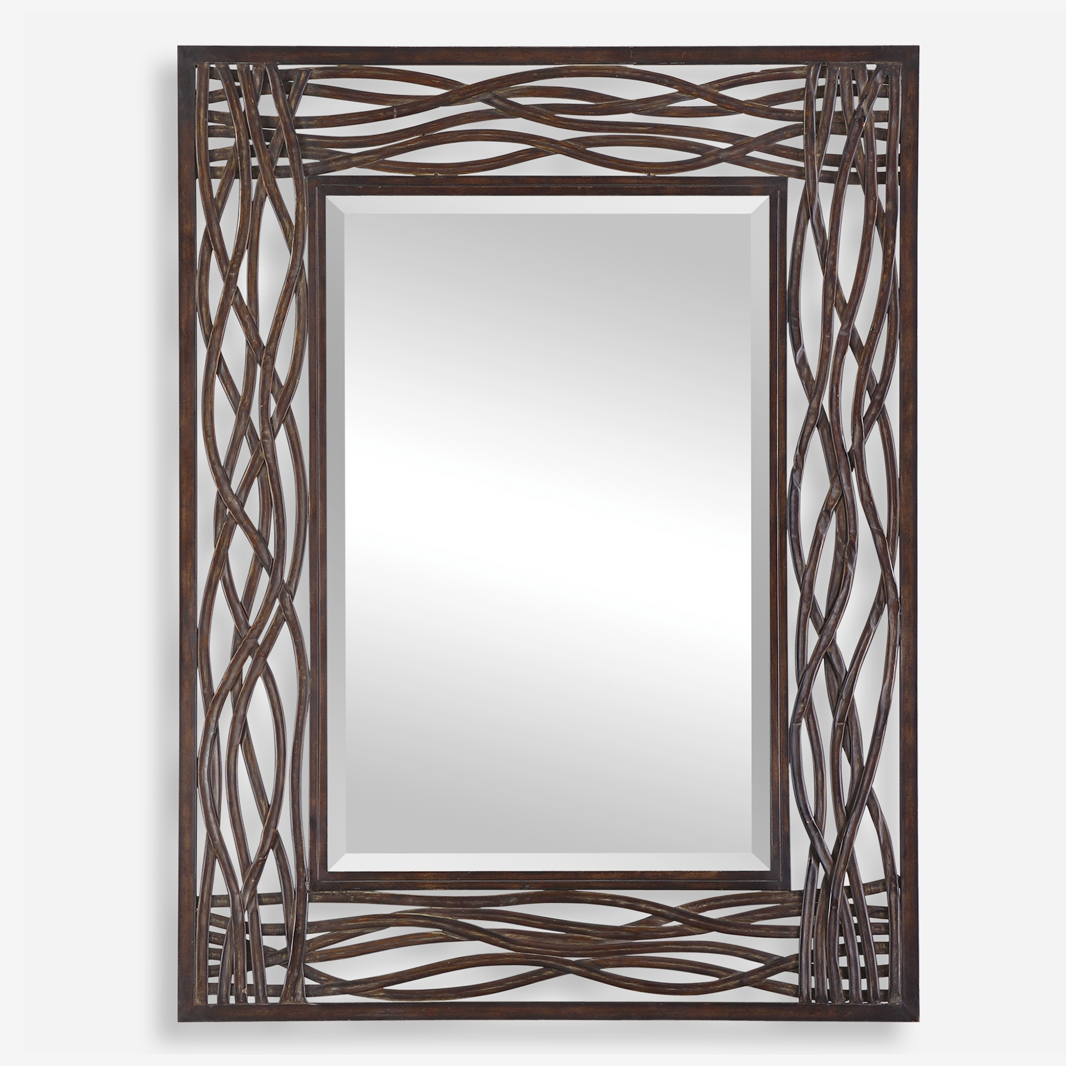 Dorigrass Brown Metal Mirror - Image 0