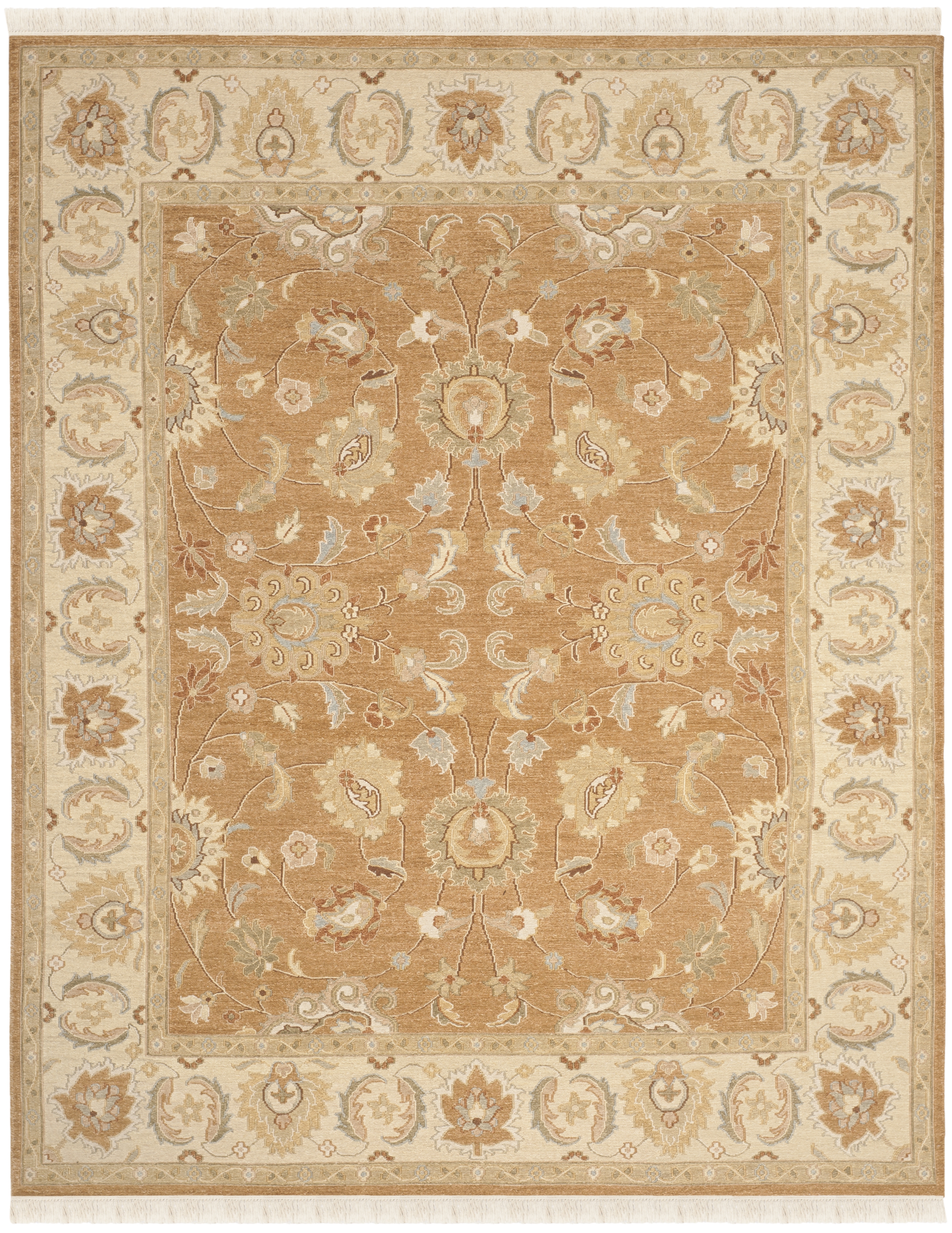 Arlo Home Hand Woven Flatweave Area Rug, SUM414A, Gold/Ivory,  9' X 12' - Image 0