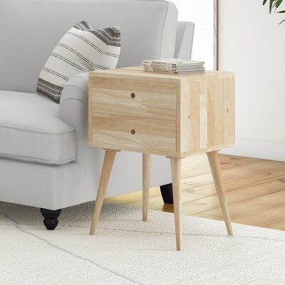 Kelley Solid Wood 2 - Drawer End Table Set with Storage - Image 0