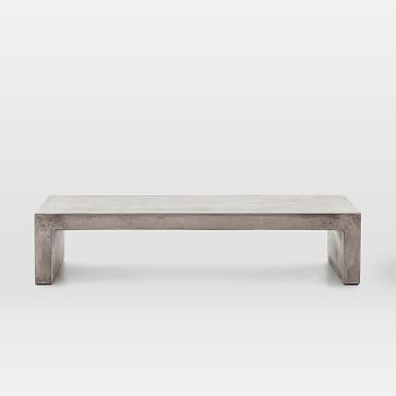 Concrete Waterfall 60" Outdoor Rectangle Coffee Table - Image 1