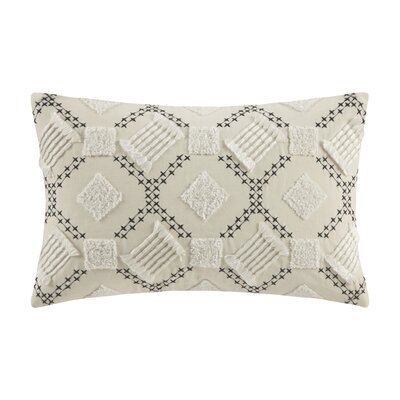 Ashburn Cotton Geometric Lumbar Pillow - Image 0