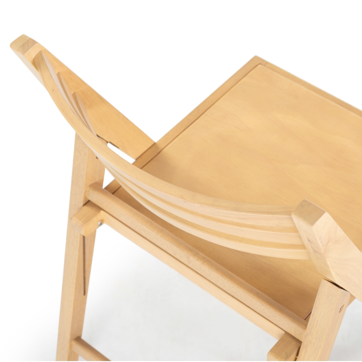 Jacie Wood Seat Folding Chair - Natural - Image 2