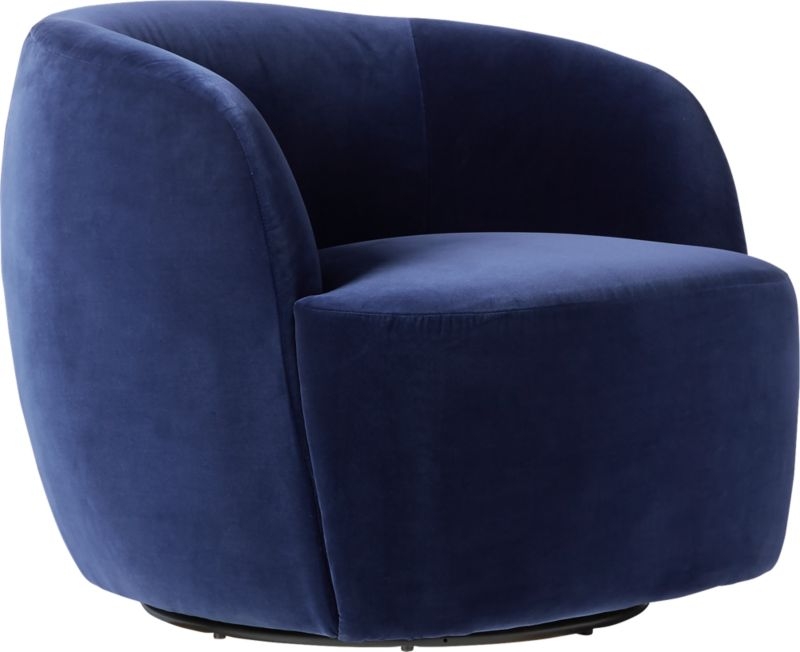 Gwyneth Navy Velvet Chair - Image 4