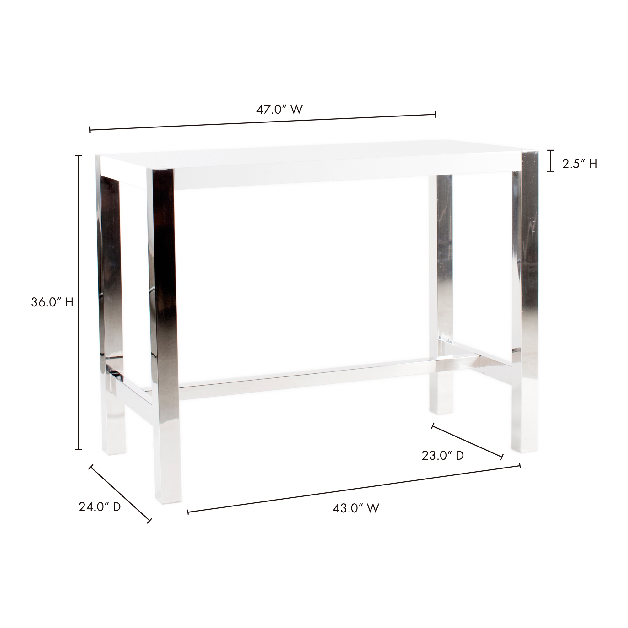 Riva Counter Table White - Image 3