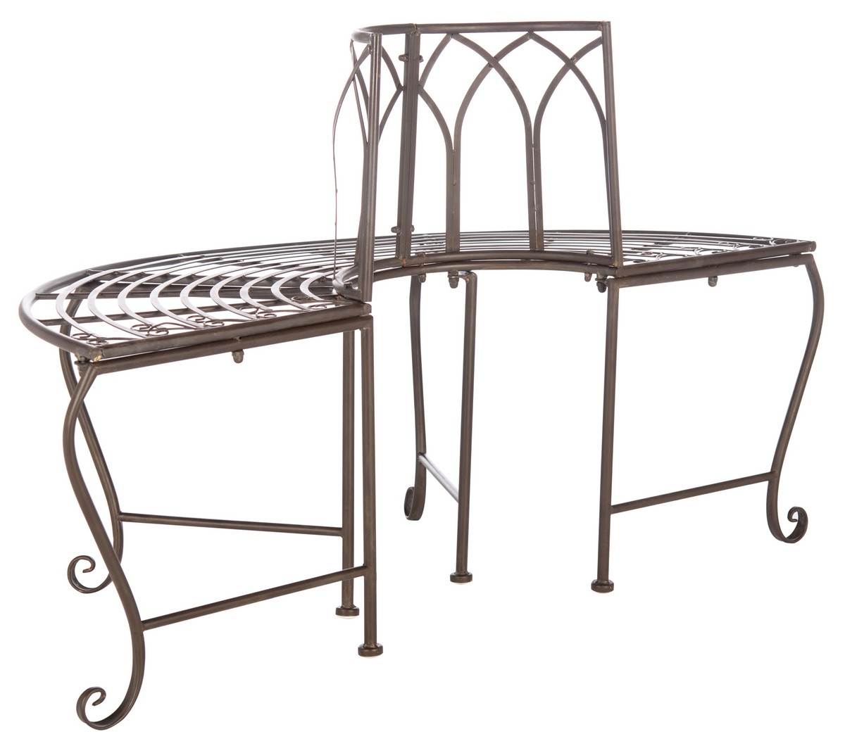 Abia Tree Bench - Rustic Brown - Safavieh - Image 7