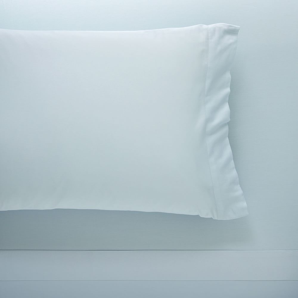Super Soft Cotton Sateen Organic Sheet Set Powdered Blue Extra Set of 2 Pillowcases - Image 0