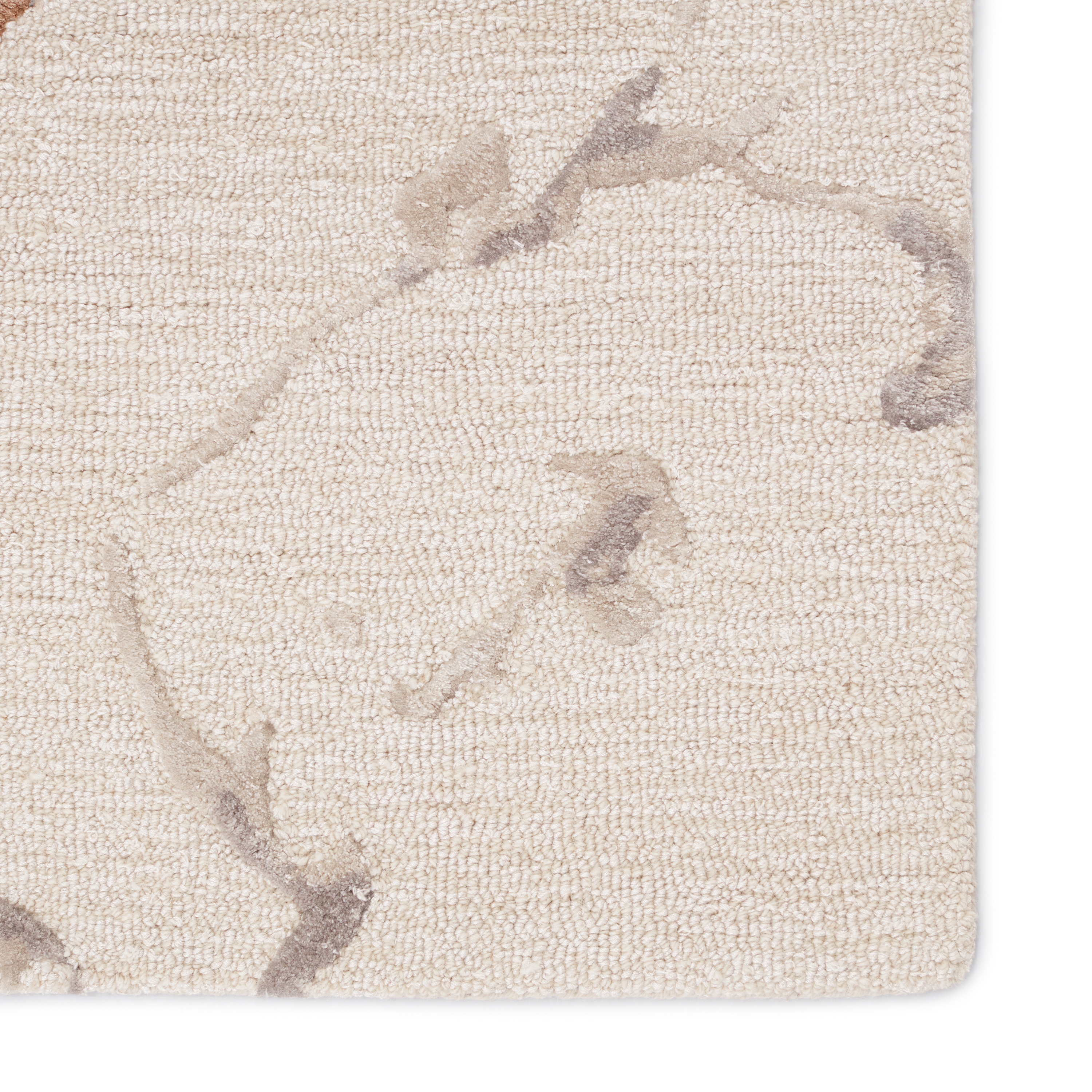 Shattered FRG01 Handmade Abstract Taupe and Bronze Area Rug (6'x9') - Image 3